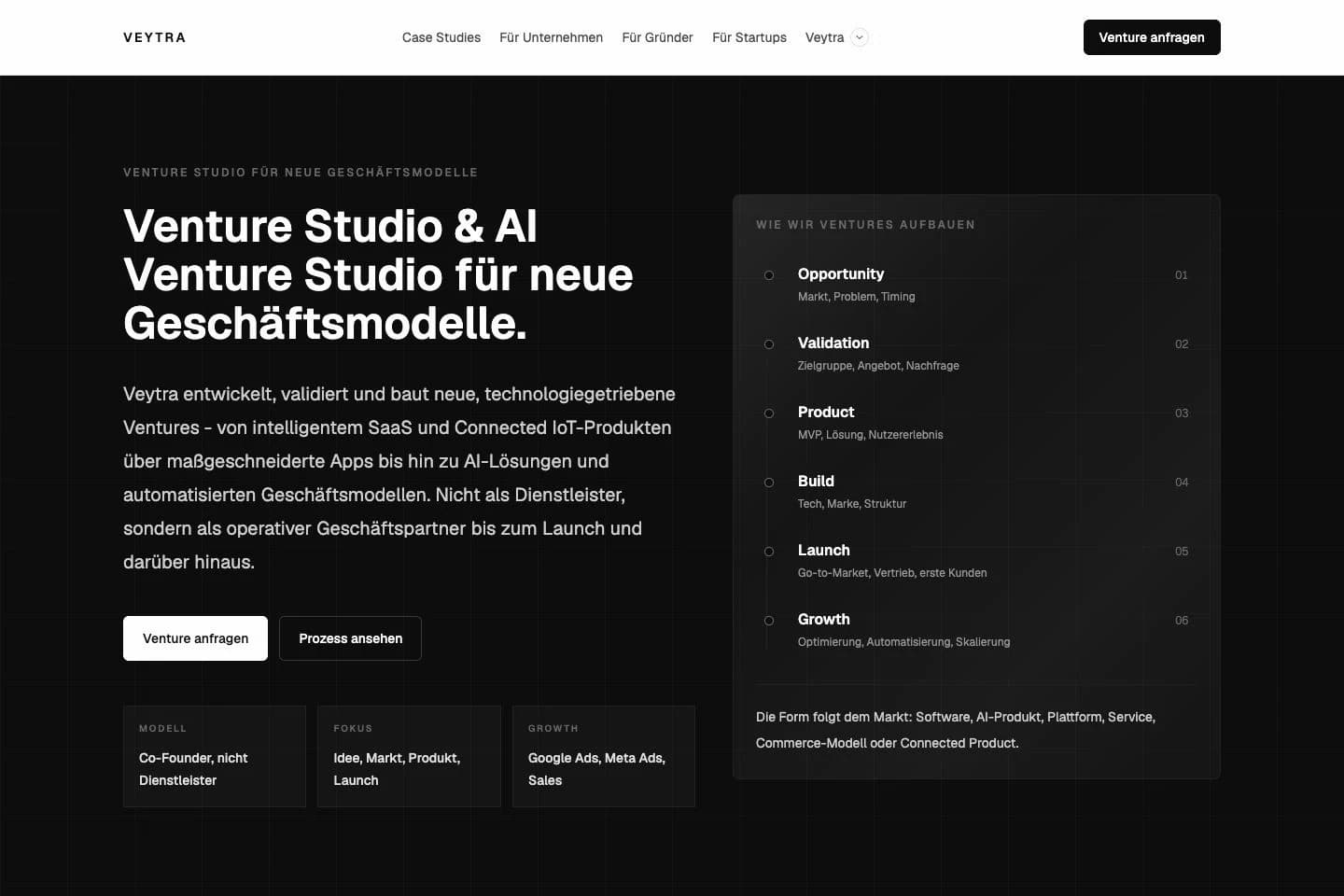 Website-Ansicht von veytra.de