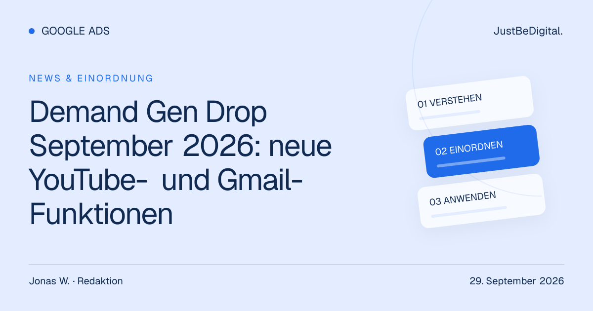 Demand Gen Drop September 2026: neue YouTube- und Gmail-Funktionen