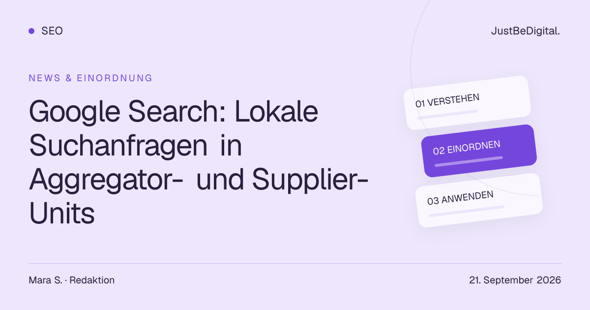 Google Search: Lokale Suchanfragen in Aggregator- und Supplier-Units