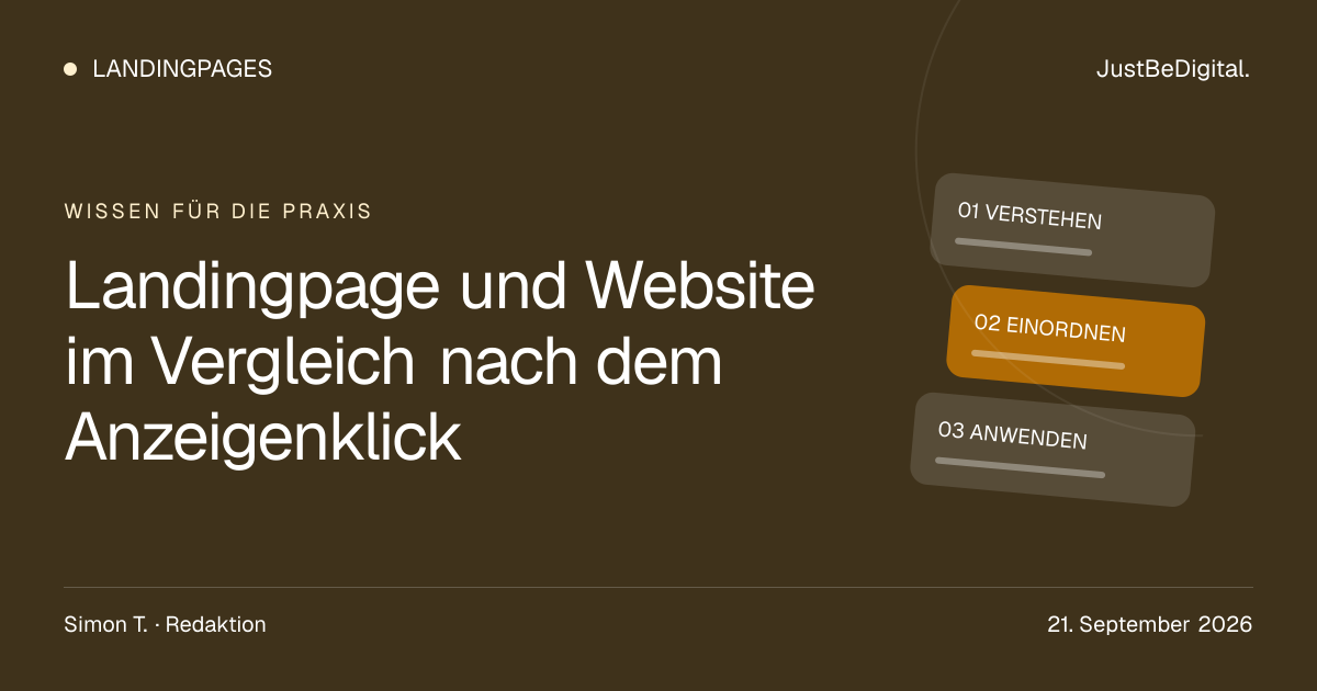 Landingpage und Website im Vergleich nach dem Anzeigenklick