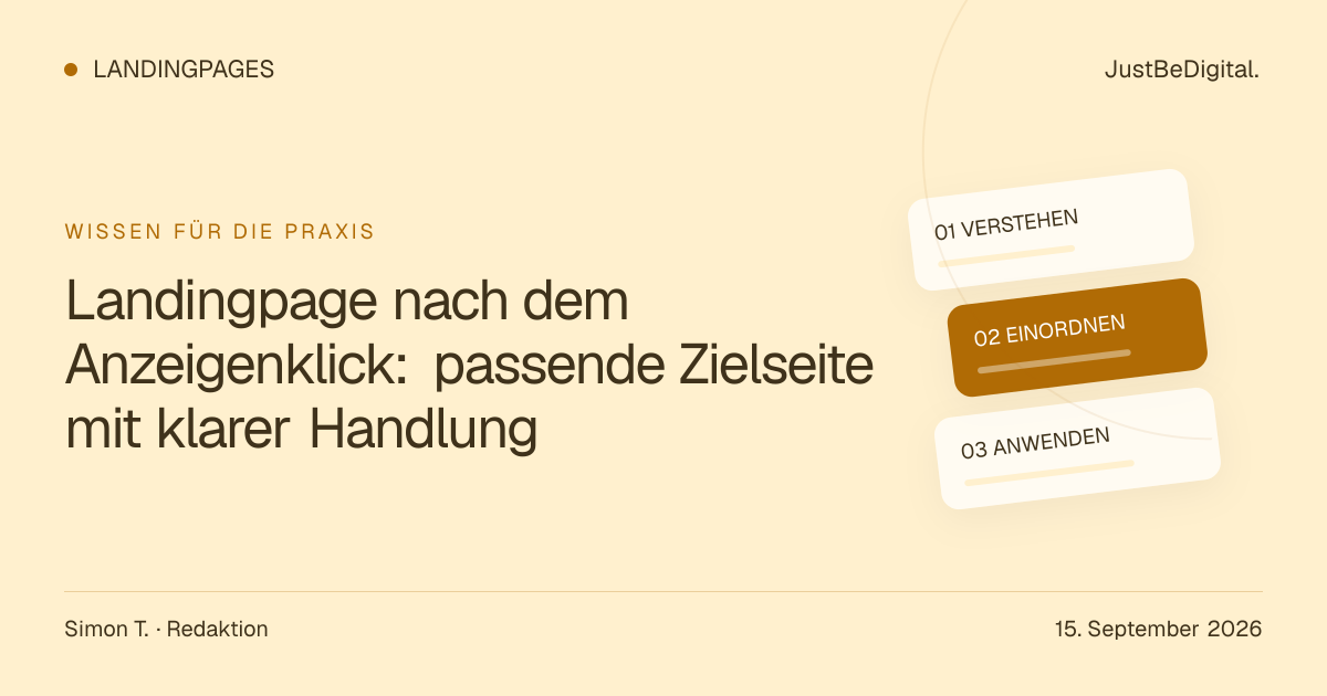 Landingpage nach dem Anzeigenklick: passende Zielseite mit klarer Handlung