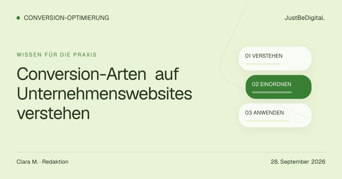 Conversion-Arten auf Unternehmenswebsites verstehen